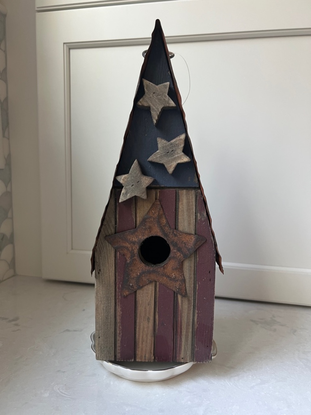 Glitzhome Patriotic Birdhouse
